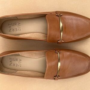 Naturalizer Women’s Emiline Brown Loafers with Gold Accent